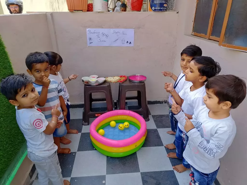 Balvatika Play school Celebrated Holi at Noble Nagar, Gujarat