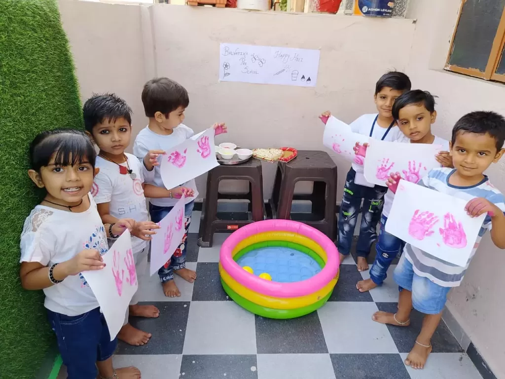 Balvatika Play school Celebrated Holi at Noble Nagar, Gujarat